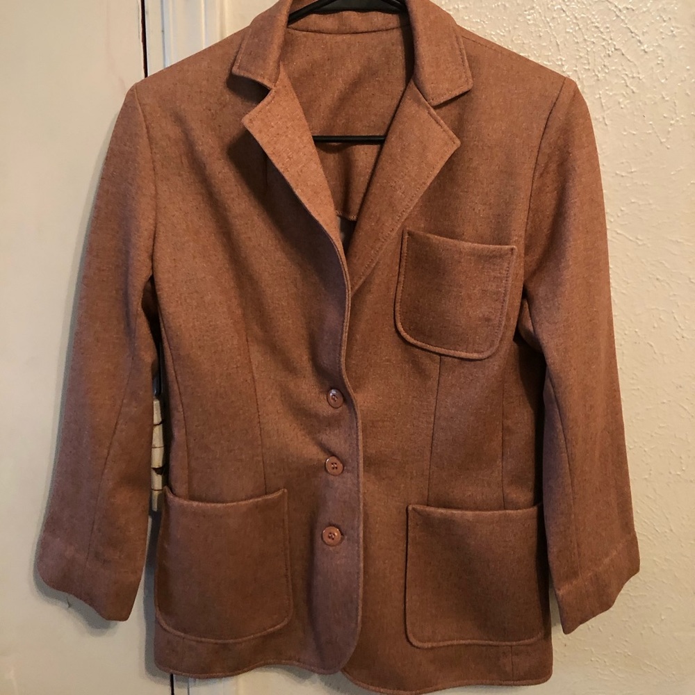 Peach Blazer/Jacket with Pockets- Size Small